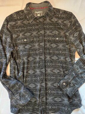 Men's Flag & Anthem Hero Twill Long Sleeve Button Up Shirt Size Large